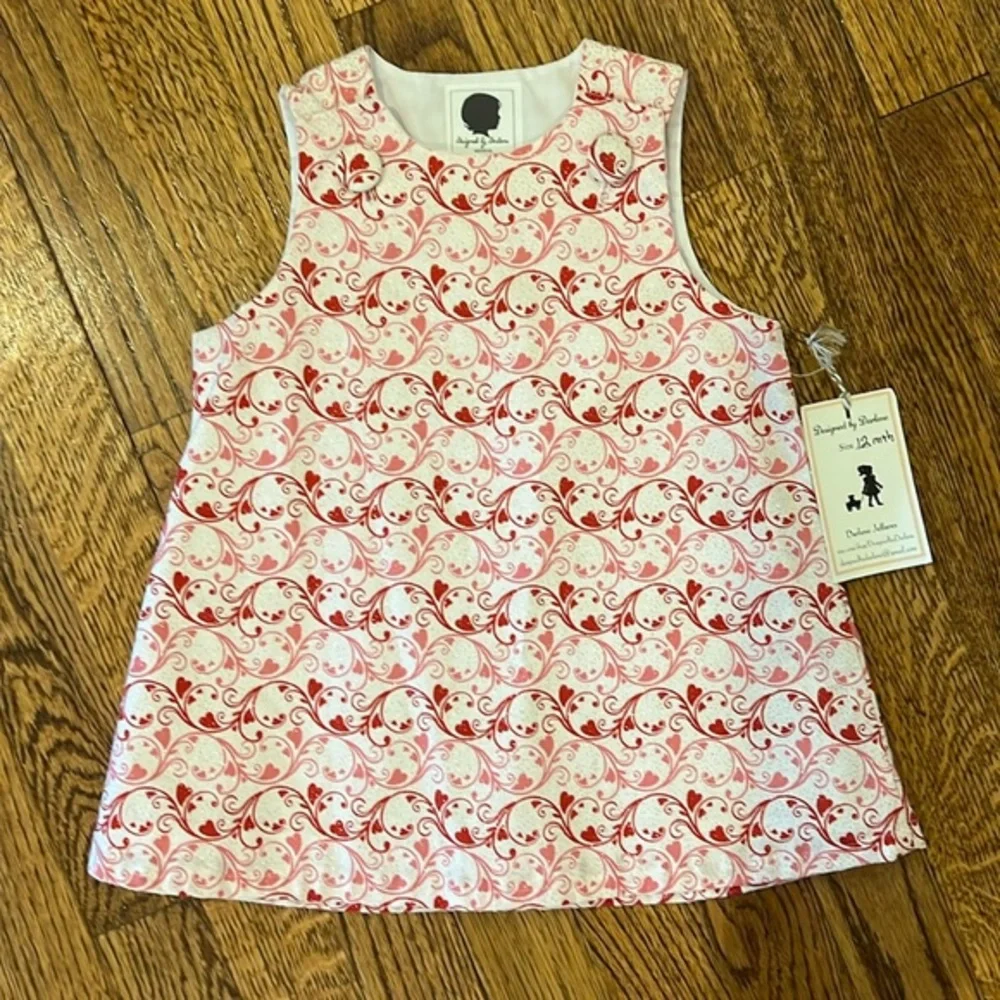 NWT VALENTINES RED AND PINK HEART DRESS - SIZE 12M